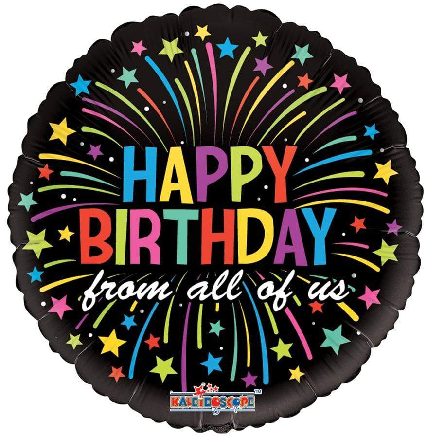 Happy Birthday From All Of Us 18″ Gellibean Balloon