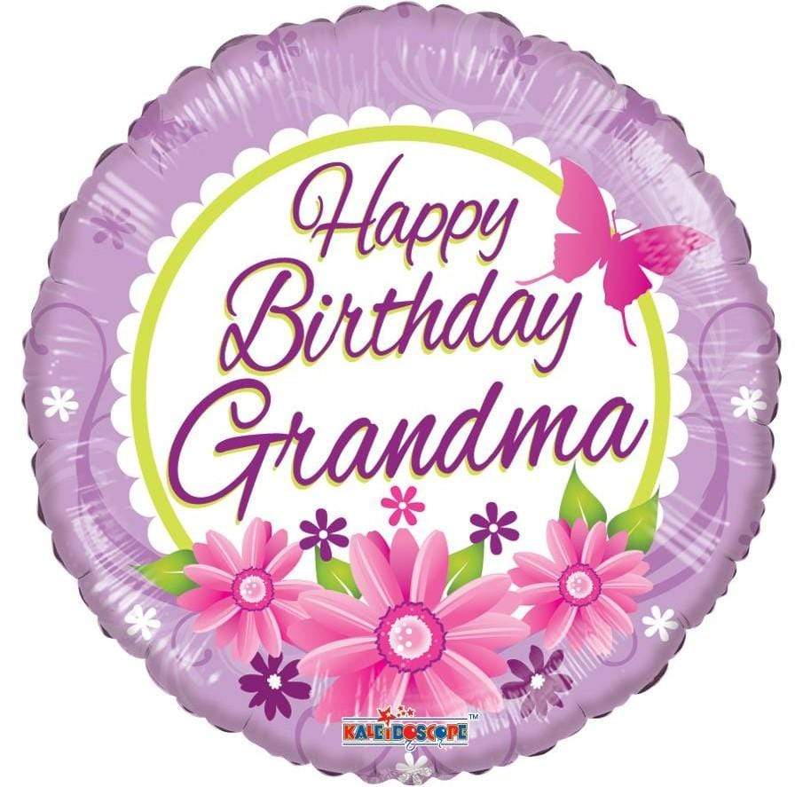 Convergram Mylar & Foil Happy Birthday Grandma 18″ Balloon