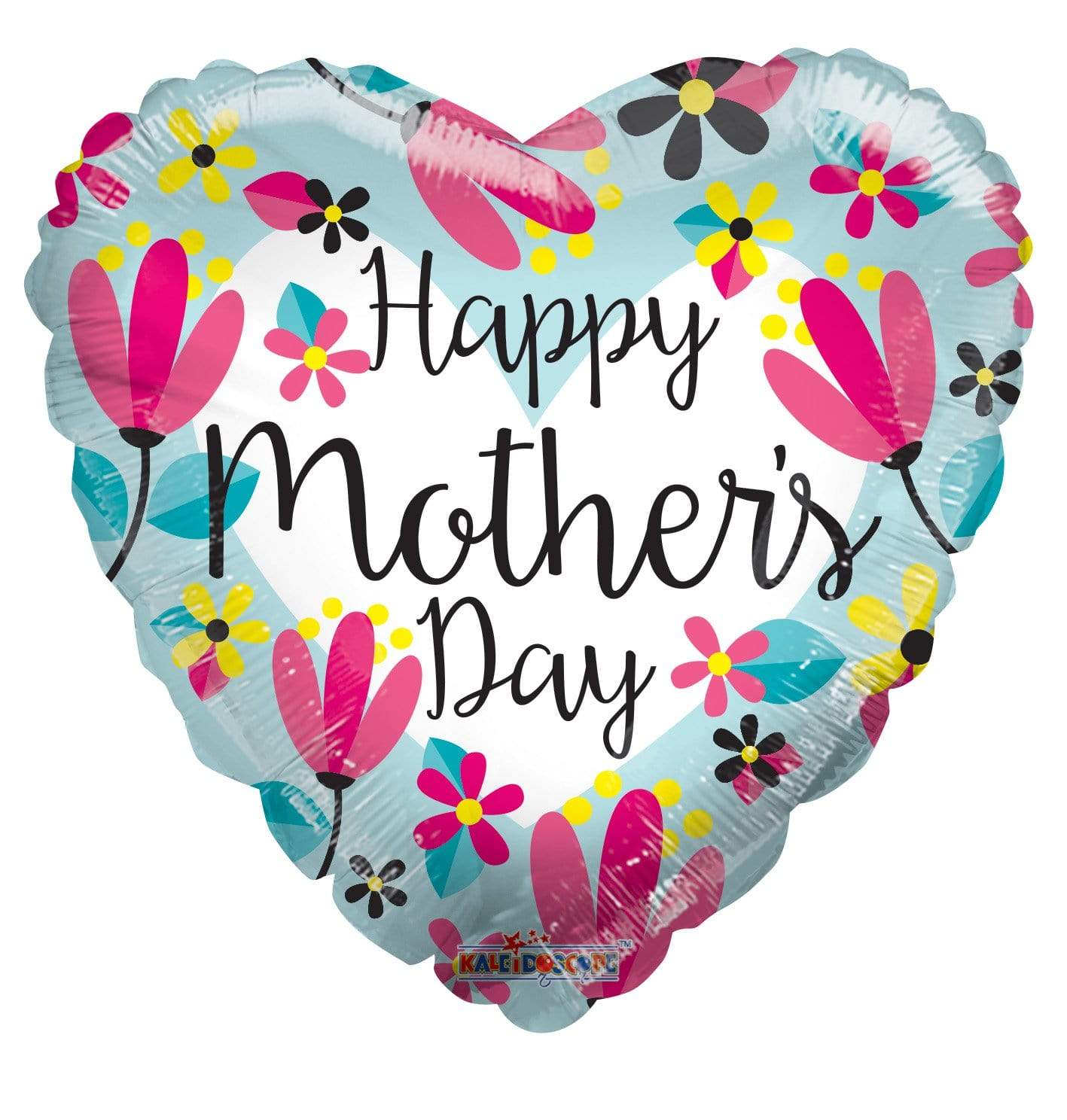 Convergram Mylar & Foil Happy Mother's Day Torquoise Heart 18″ Balloons