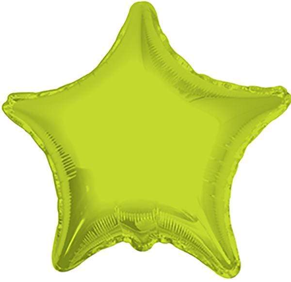 Lime Green Star 36″ Metallized Balloon