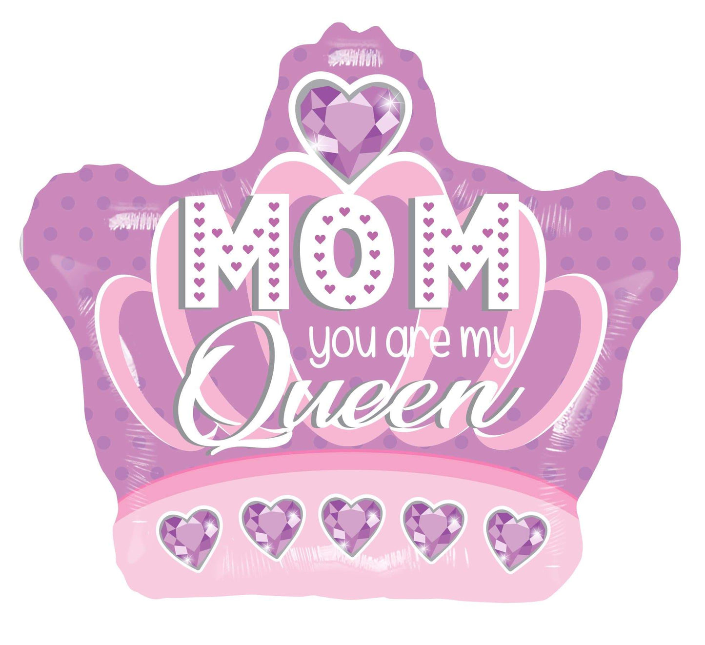 Convergram Mylar & Foil Mom You Are My Queen 18″ Balloon
