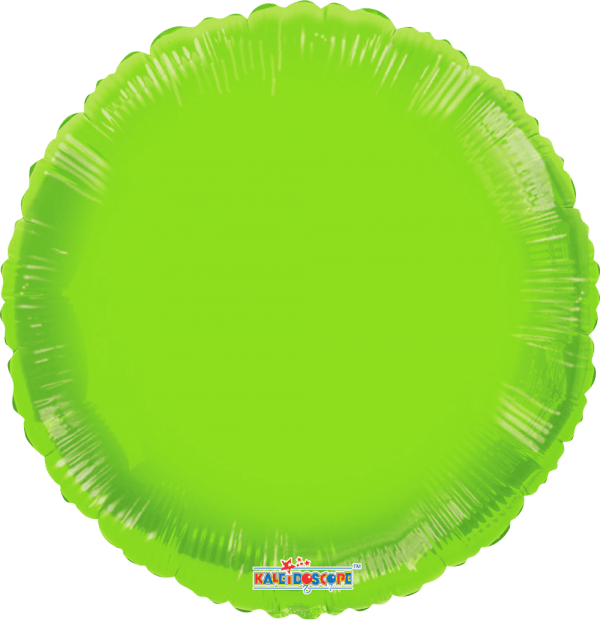 Convergram Mylar & Foil Neon Green Circle Gellibean 18″ Balloon
