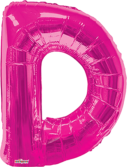 Convergram Mylar & Foil Pink Letter D 34″ Balloon