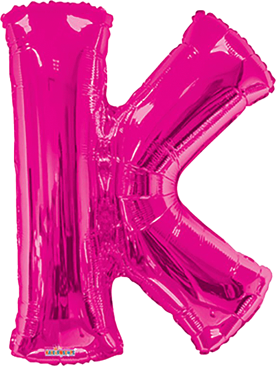 Convergram Mylar & Foil Pink Letter K 34″ Balloon