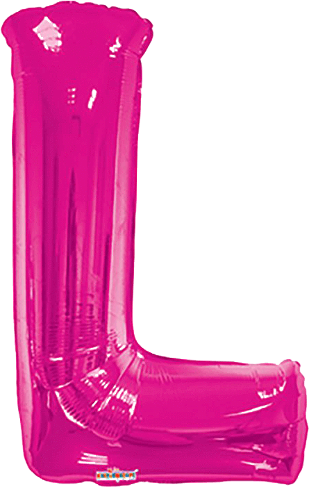 Convergram Mylar & Foil Pink Letter L 34″ Balloon