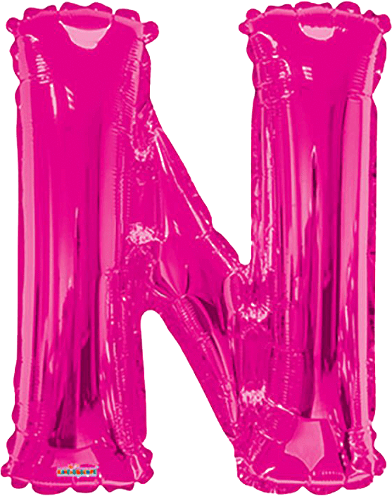 Convergram Mylar & Foil Pink Letter N 34″ Balloon