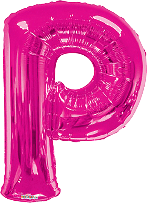 Convergram Mylar & Foil Pink Letter P 34″ Balloon