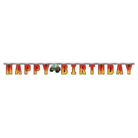 Convergram Party Supplies Monster Truck Rally Banner