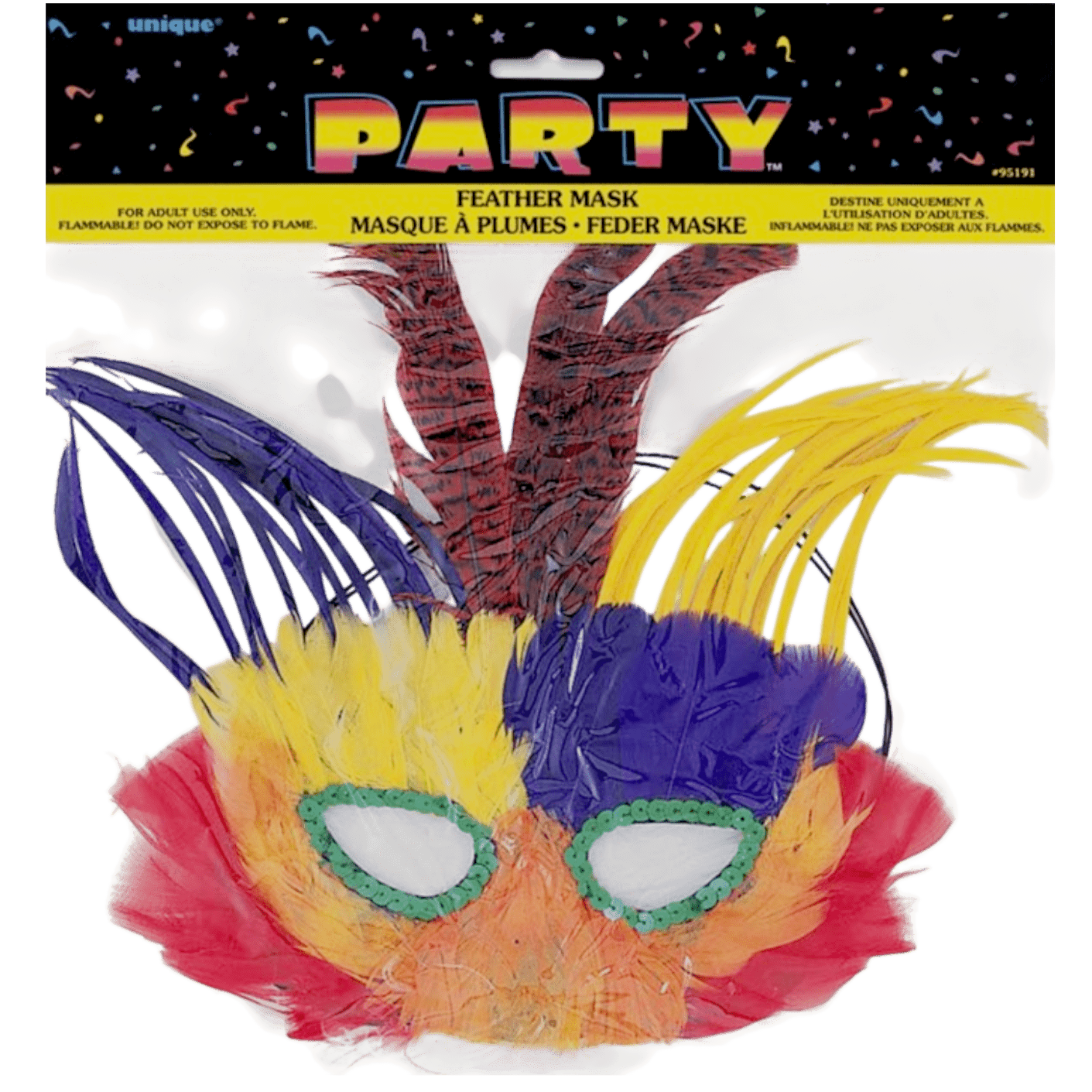 Costume - Feather Mask - Amscan
