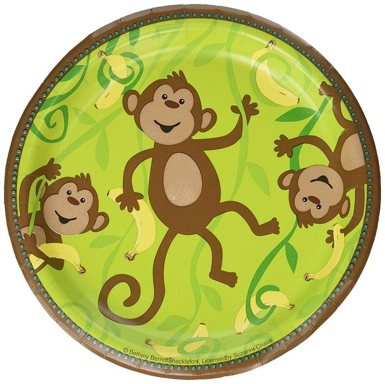 Creative Converting Monkeyin Around Monkey Plates 7″ (8 count)