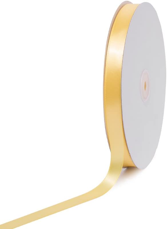 Creative Ideas Canary Yellow 5/8" x 100 yards Satin Ribbon