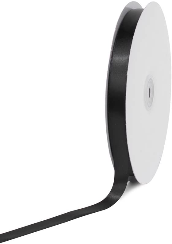 Creative Ideas Party Supplies Black Satin Ribbon 5/8" x 100 yards