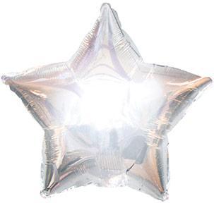 CTI Mylar & Foil Silver Star 17″ Balloon