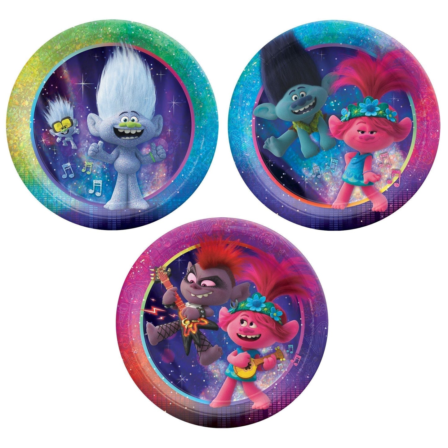 7" Paper Plates - Trolls World Tour (8ct) - Amscan