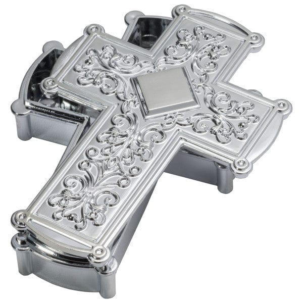DecoPac Mylar & Foil Silver Cross Cake Kit