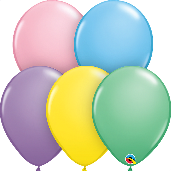 Pastel Assortment 9″ Latex Balloons (100 count)