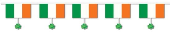 Flags & Shamrocks Banner 16in x 12ft - The Beistle Company