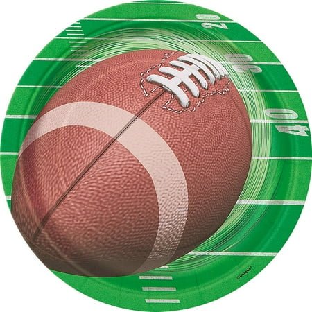 9" Paper Plates - Football Party (8ct) - Unique