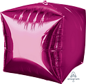 FUCHSIA - CUBEZ - Dimensional Foil Balloon (Pkg of 3) - Anagram