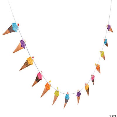 Fun Express Ice Cream Garland 5″ x 7′