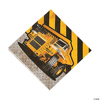 Fun Express Party Supplies Construction Luncheon Napkins 6.5″ (16 count)