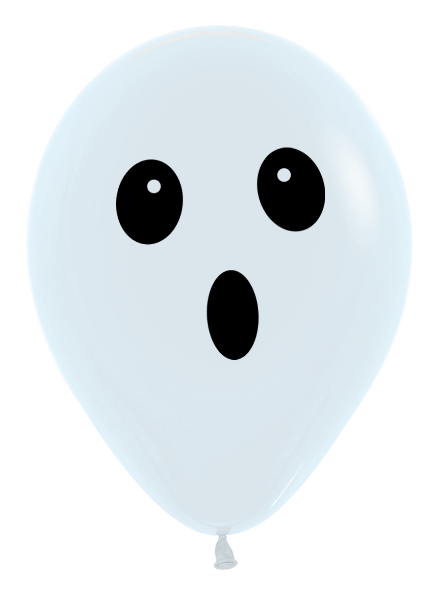 Ghost Face on Fashion White 11″ Latex Balloons by Betallic from Instaballoons