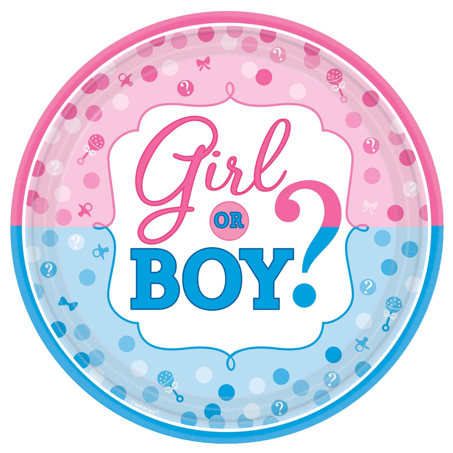 10.5" Paper Plates - Girl or Boy (8ct) - Amscan