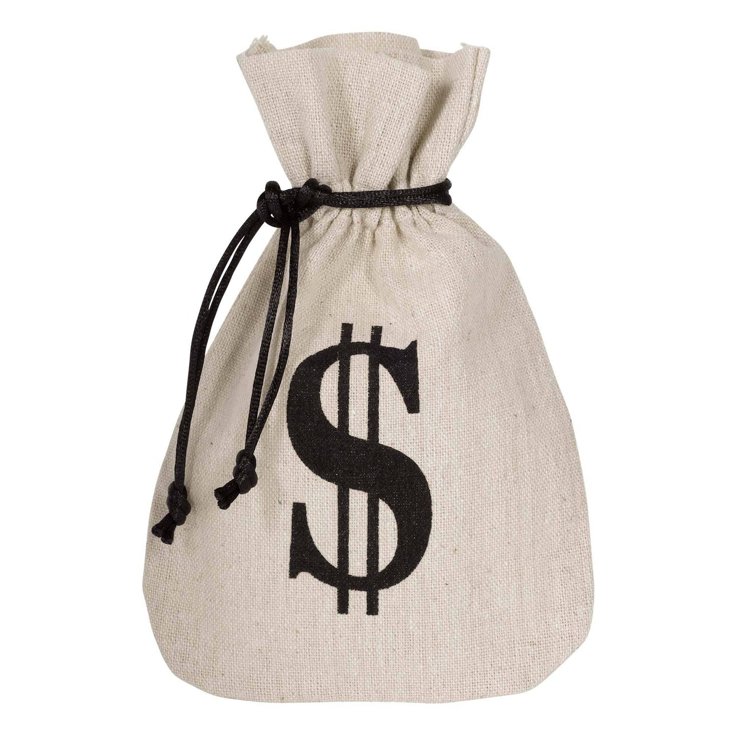 Goodie Bags - Black Dollar Sign Western Fabric (8ct) - Amscan