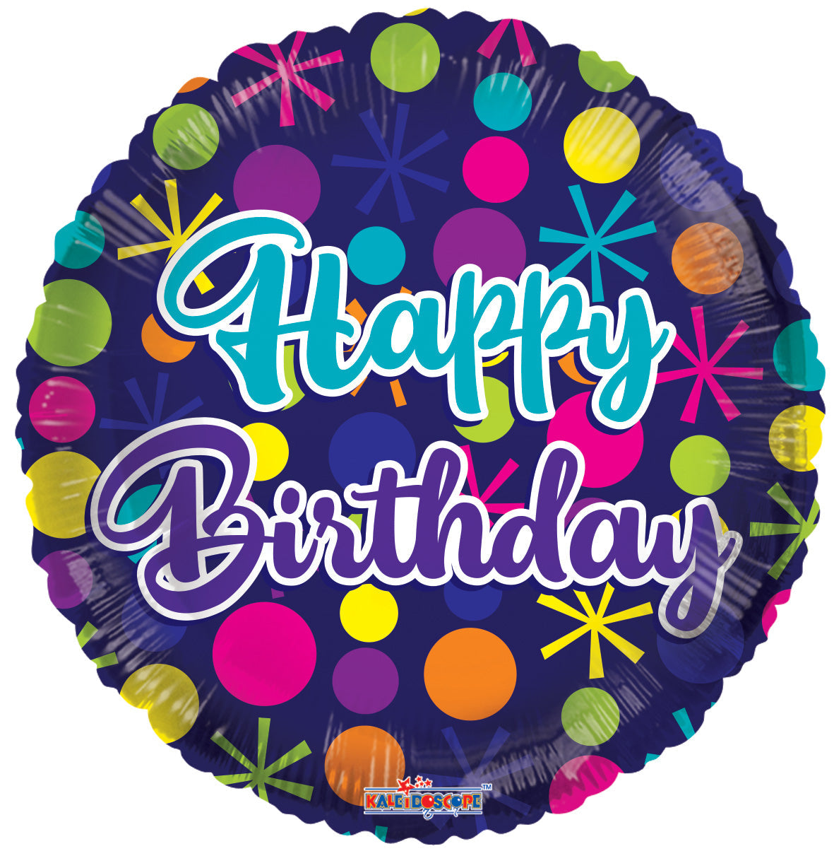 Happy Birthday Dots 9″ Foil Balloon by Convergram from Instaballoons