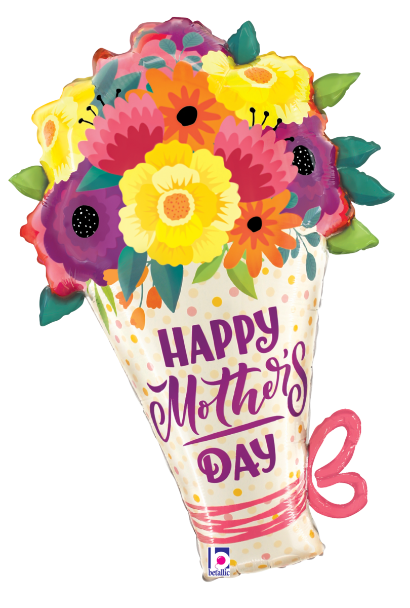 Happy Mother's Day Bouquet 30″ Foil Balloon by Betallic from Instaballoons