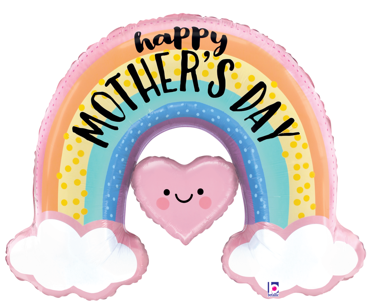Happy Mother's Day Pastel Rainbow 29″ Foil Balloon by Sempertex from Instaballoons