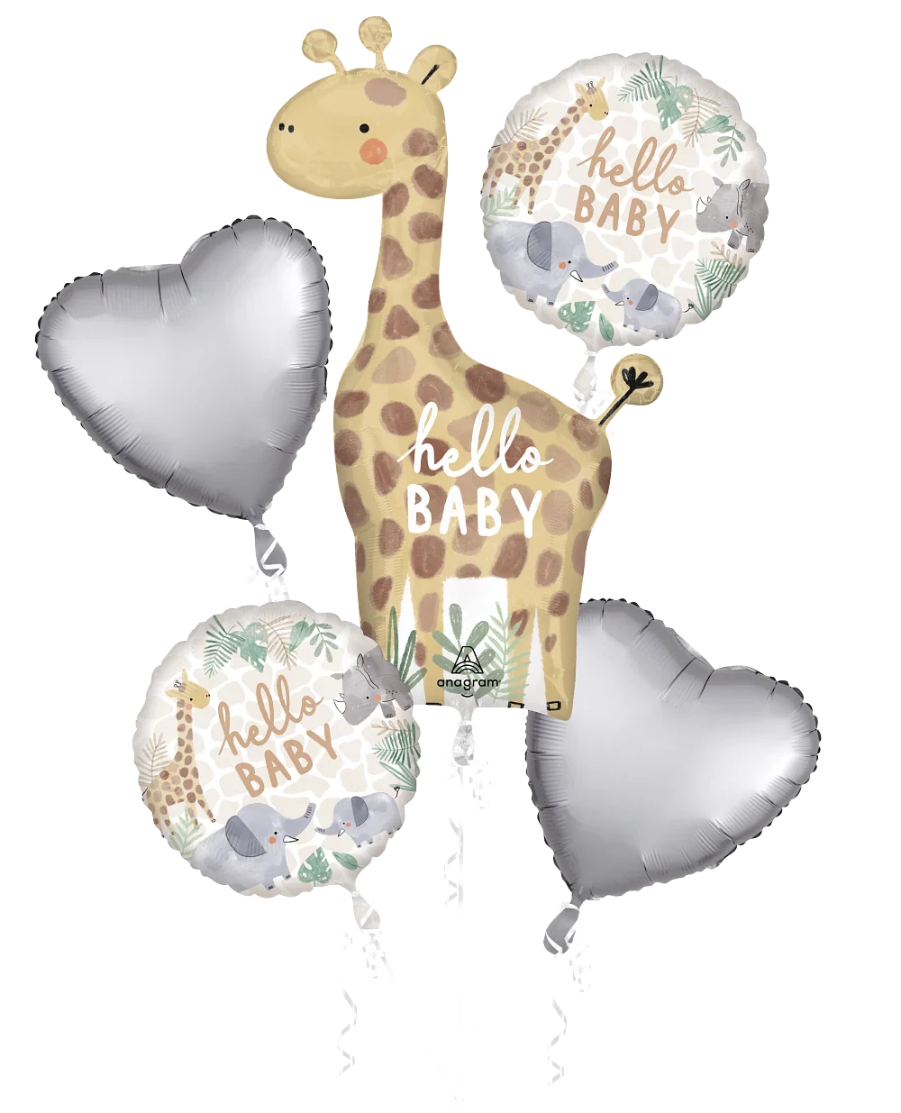 Hello Baby Jungle Baby Foil Balloon by Anagram from Instaballoons