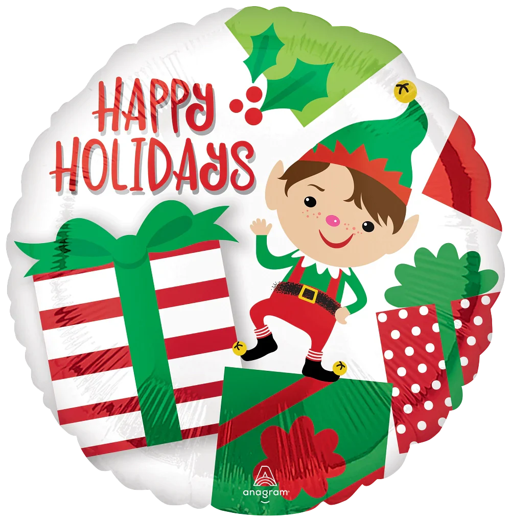 Holidays Adorable Christmas Elf 18″ Foil Balloon by Anagram from Instaballoons