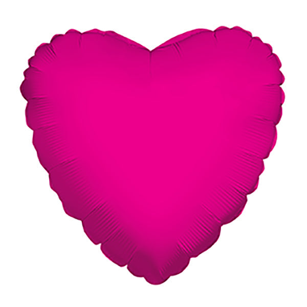 Hot Pink Heart (requires heat-sealing) 09″ Foil Balloons by Convergram from Instaballoons