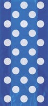 Imported Blue Cello Bag Big Polka 11″ x 5″ (20 count)