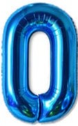 Imported Mylar & Foil #0 Blue 34″ Balloon