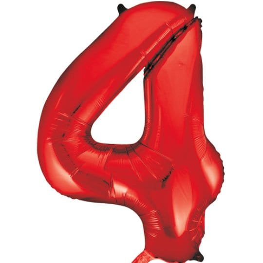 Imported Mylar & Foil #4 Red 34″ Balloon