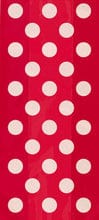 Imported Red Cello Bag Big Polka 11″ x 5″ (20 count)