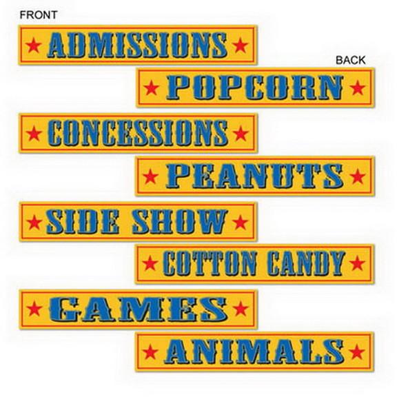 instaballoons Party Supplies Circus Signs (4 count)
