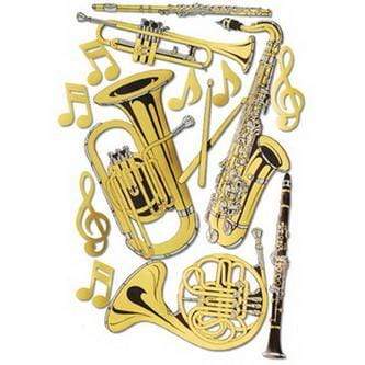 instaballoons Party Supplies Goil Foil Musical Instrument Cutouts 9″ (15 count)