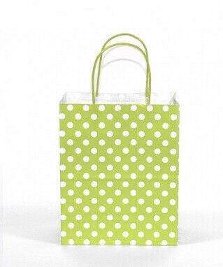 instaballoons Party Supplies Kraft Bags-Lime Green (12 count)