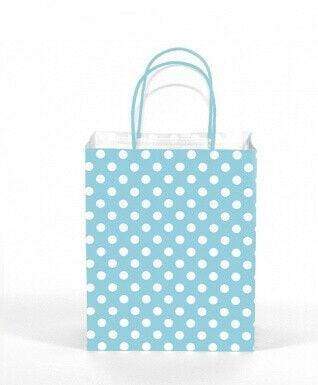 instaballoons Party Supplies Kraft Bags Pastel Blue (12 count)