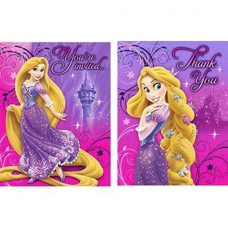 instaballoons Party Supplies Tangled Invitation & Thank You Combo (16 count)