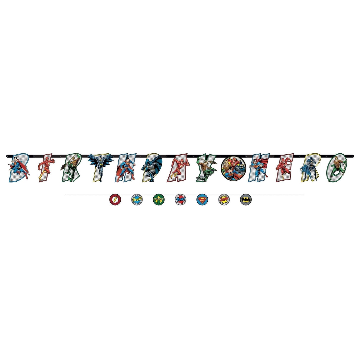 Justice League Heroes Uniteª Jumbo Letter Banner Kit 9ft - Amscan