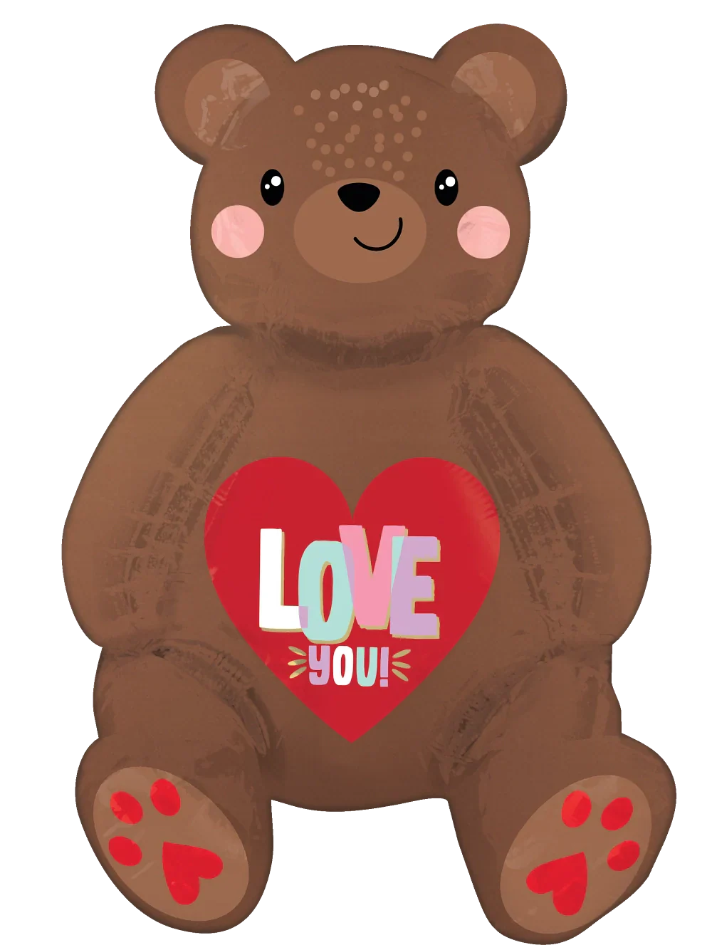 Love You Sitting Teddy Bear 20″ Foil Balloon by Anagram from Instaballoons