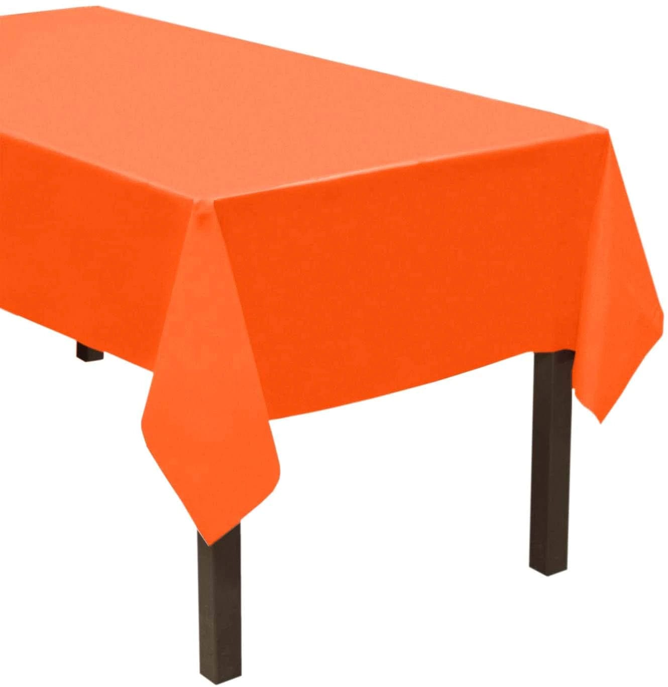 Natural Star Orange Rectangular Heavy Duty Table Cover 54″ x 108″
