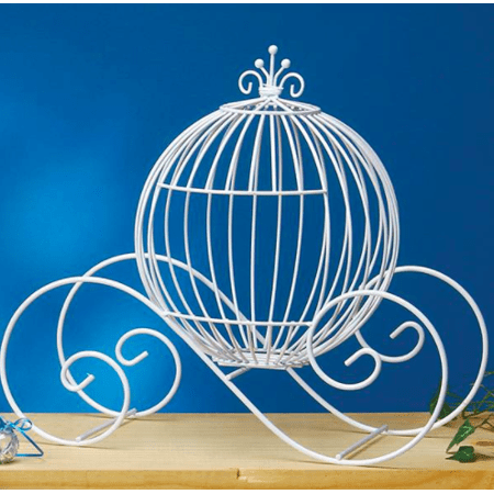 Natural Star Party Supplies Cinderella Pumpkin Coach White 15.5″ x 9″ x 14″