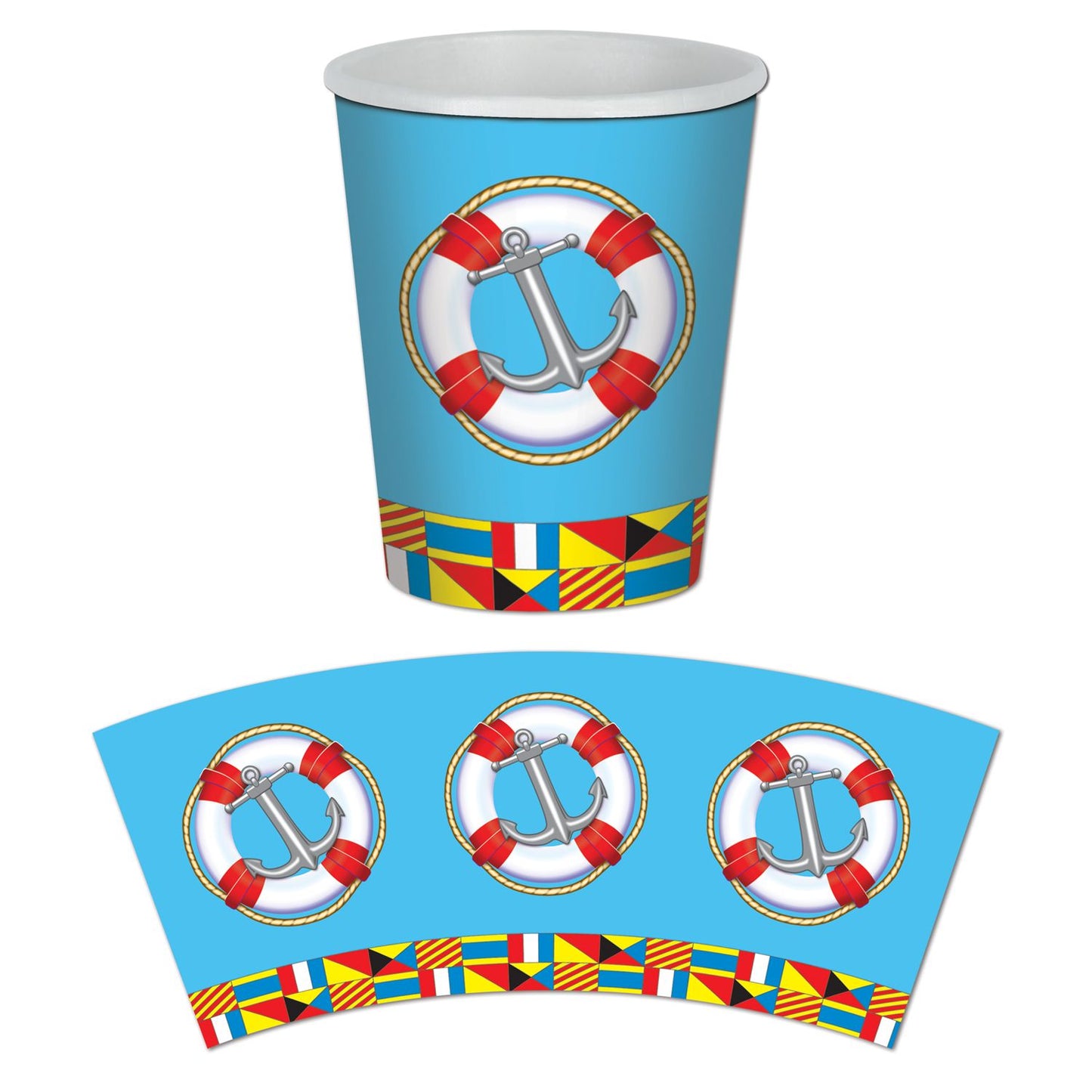Nautical Paper Cups by Beistle from Instaballoons