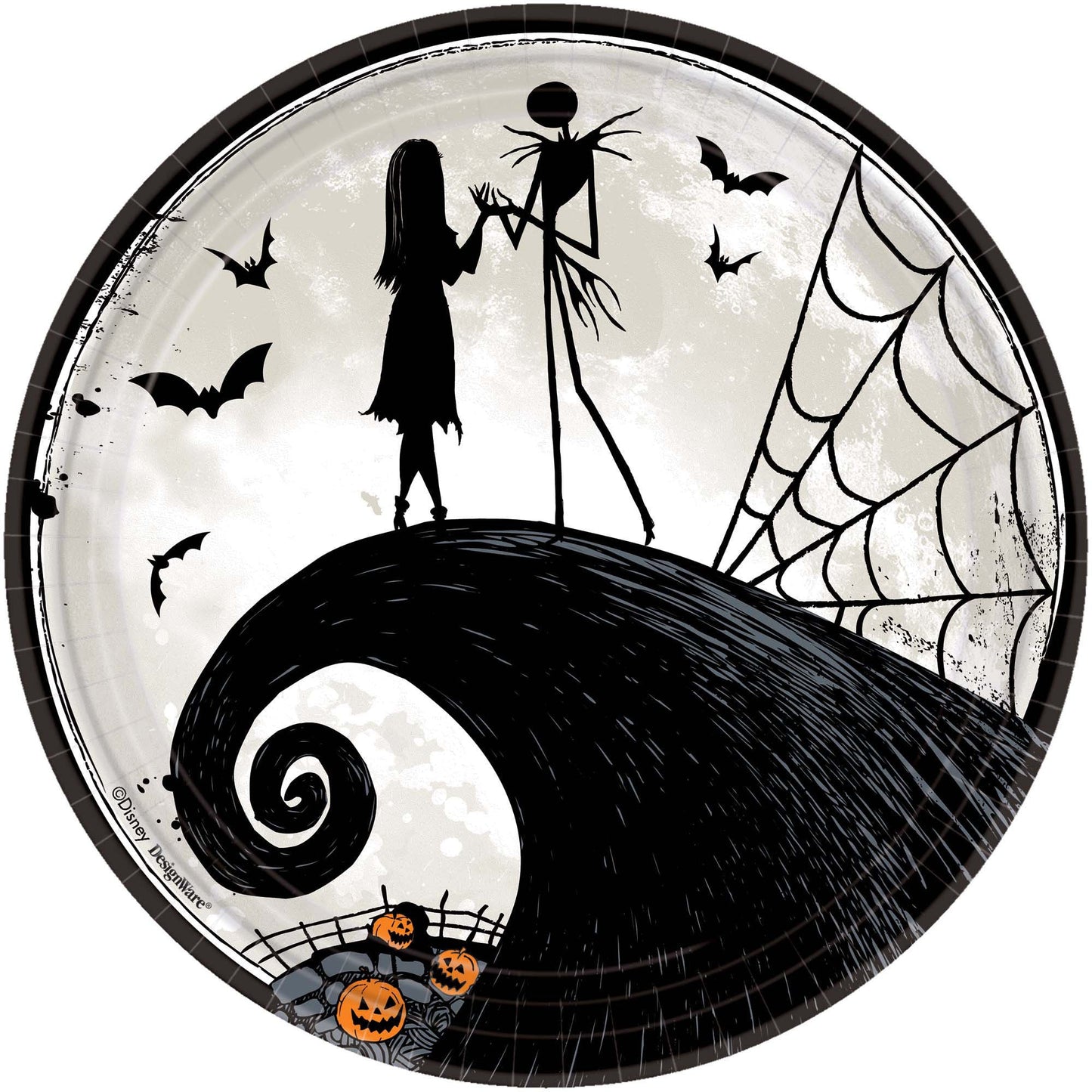 Nightmare Before Christmas Round Plates 9″ by Amscan from Instaballoons