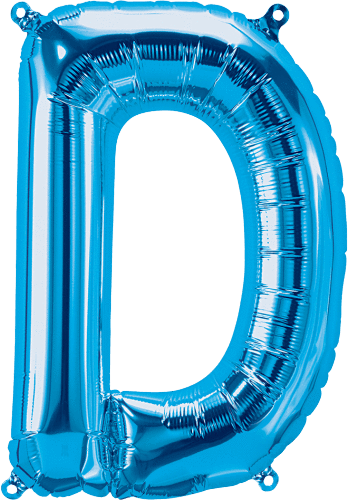 Northstar Mylar & Foil Blue Letter D 16" Balloon
